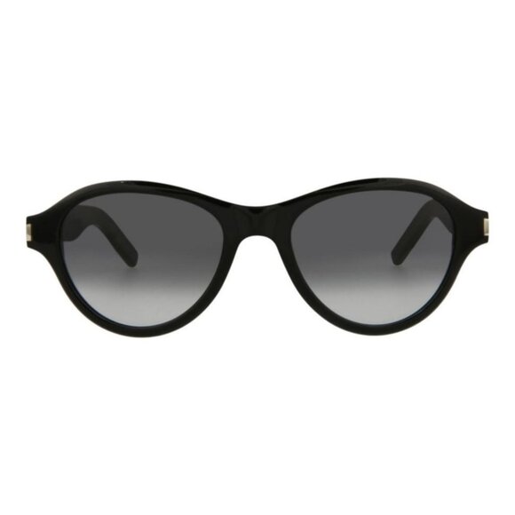 Saint Laurent Unisex Round/Oval Black Black Grey Fashion Designer Eyewear - Picture 1 of 4